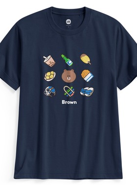 lativ 诚衣 LINE FRIENDS印花T恤-05-男