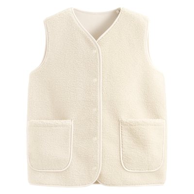 lativ 诚衣 仿羊羔绒宽版背心-女