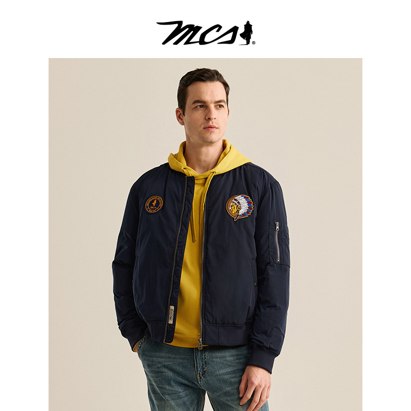 MCS万宝路羽绒服男装冬季