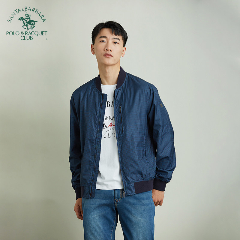 圣大保罗男士立领休闲薄款夹克