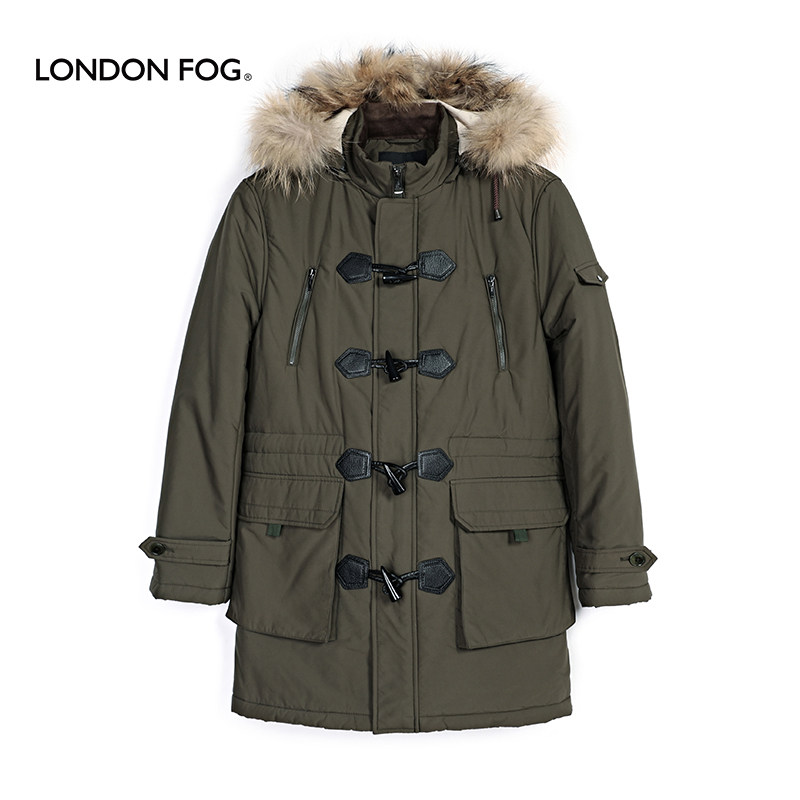 LONDON FOG/伦敦雾男装冬季棉服男中长款棉衣休闲外套中年父亲装