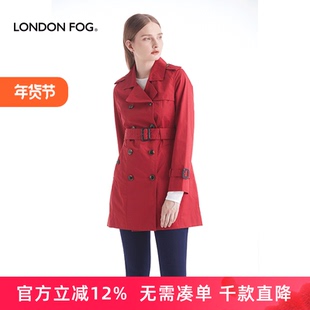 LONDON FOG/伦敦雾英伦风双排扣风衣外套女2025秋冬新款休闲大衣