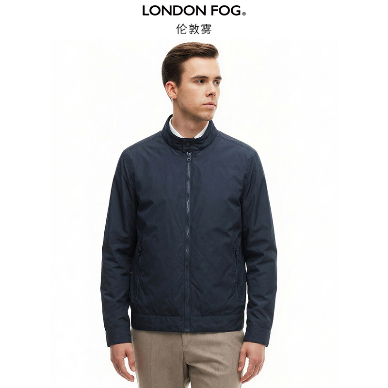 LONDON FOG/伦敦雾立领春季薄款夹克男商务休闲显瘦百搭外套男装