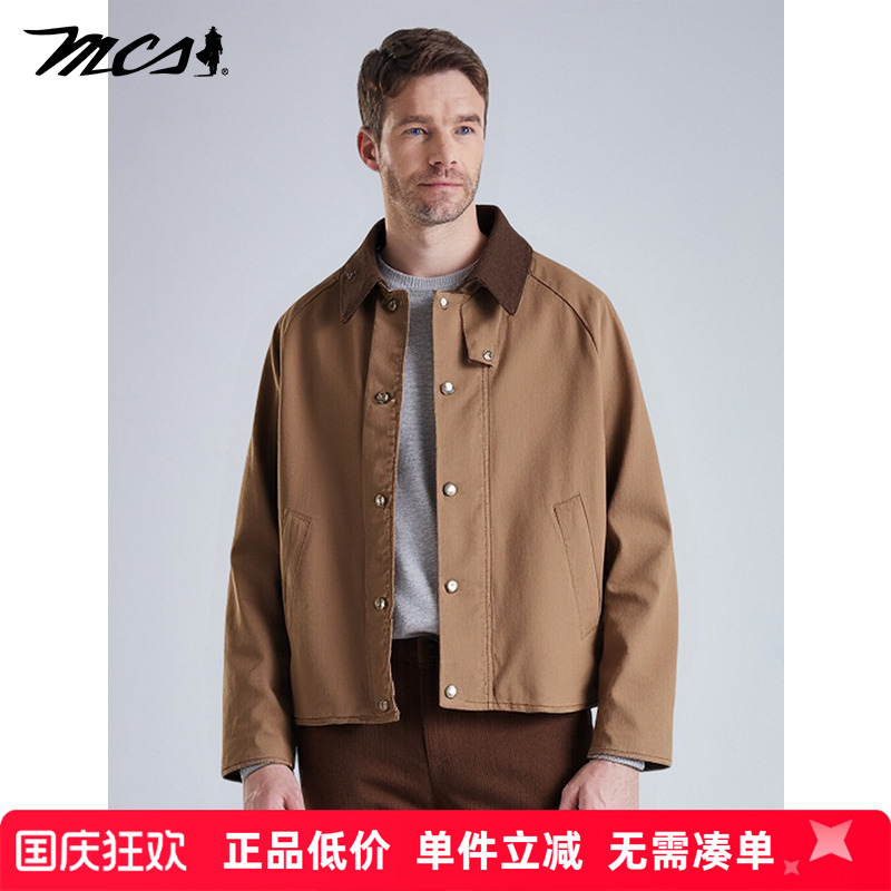 MCS中年翻领休闲夹克宽松