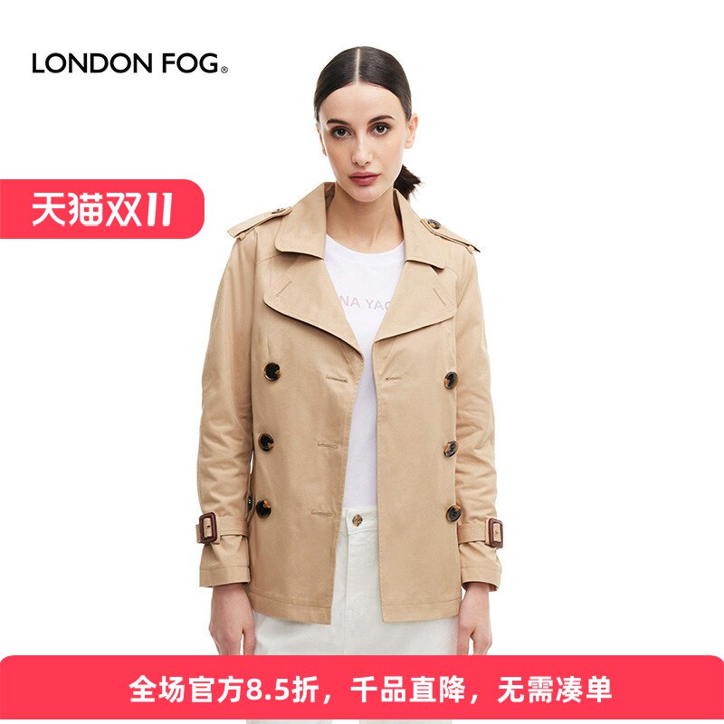 伦敦雾春季新品短款风衣女