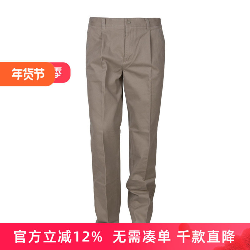圣大保罗品质男装棉制单褶大码商务休闲裤秋冬款长裤子PW12WP102