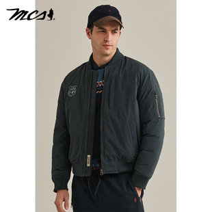MCS万宝路男装24秋冬新款鸭绒夹克羽绒外套羽绒服男休闲冬装上衣