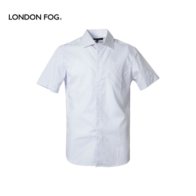 LONDONFOG翻领短袖商务衬衫男