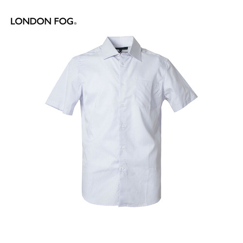 LONDONFOG翻领短袖商务衬衫男