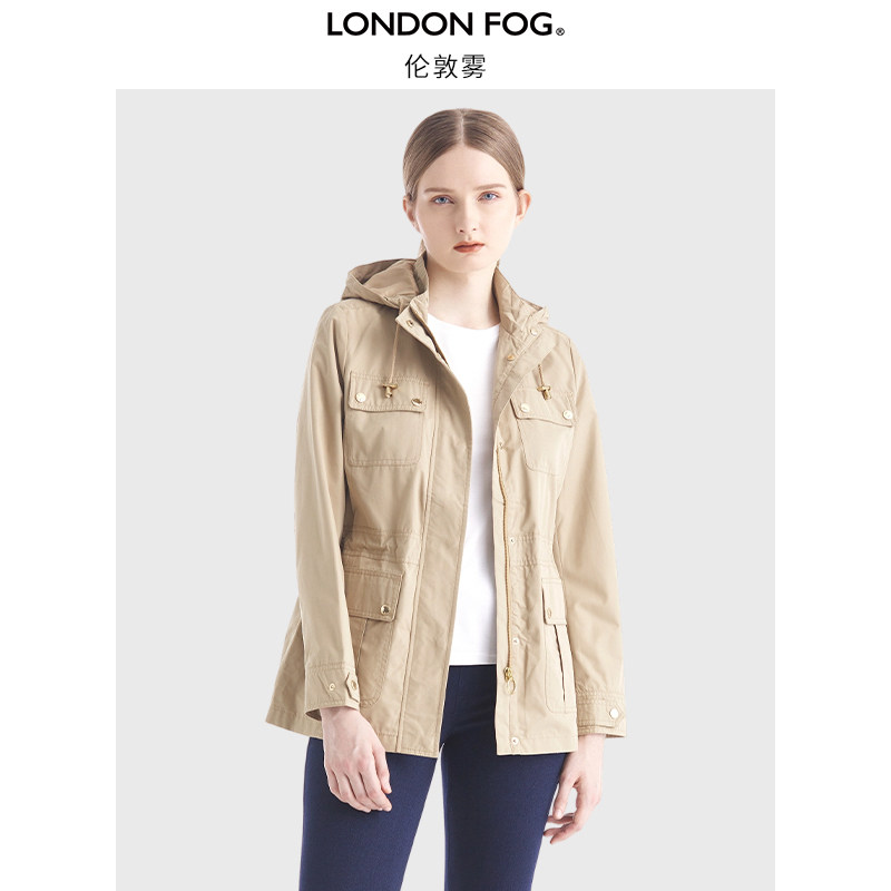 LONDONFOG连帽风衣单外套女