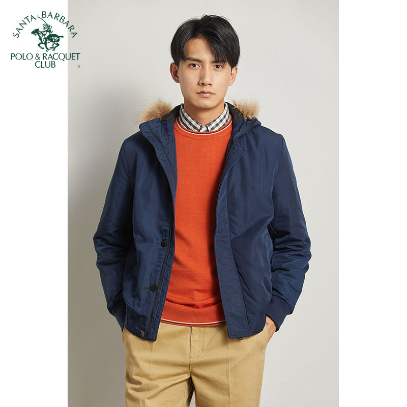 圣大保罗男士冬装夹棉外套棉服