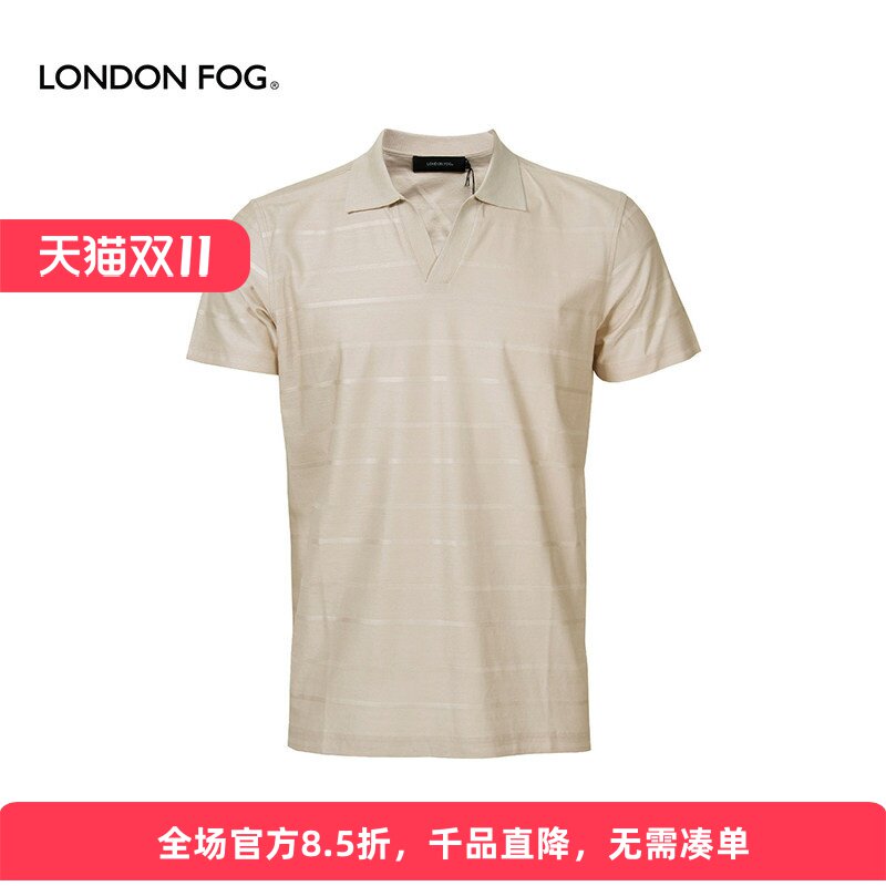 LONDONFOG男士短袖T恤蚕丝+亚麻