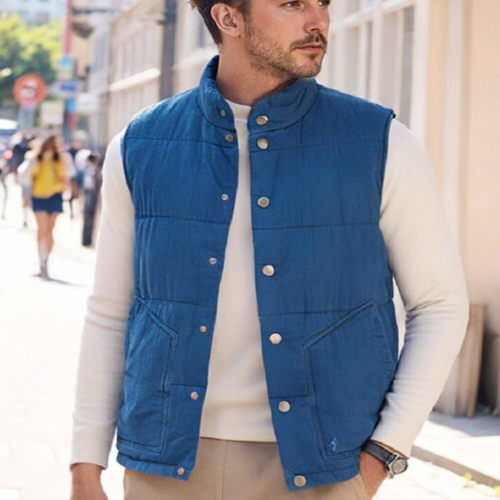 MCS万宝路春秋男装休闲立领马甲