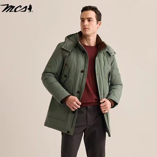 美式宽松连帽保暖冬款男外套MCS