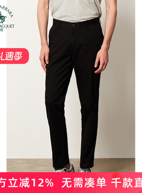 圣大保罗男装黑色新款百搭商务合身版直筒休闲裤子薄款PS22WP185M