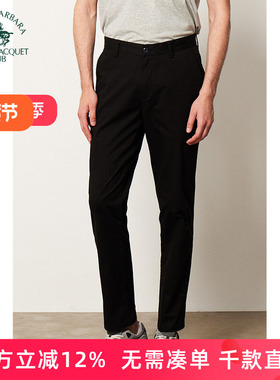 圣大保罗男装黑色新款百搭商务合身版直筒休闲裤子薄款PS22WP185M