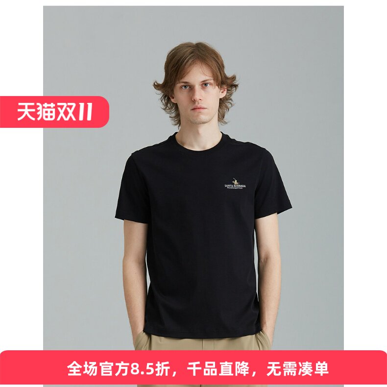 圣大保罗男装合身套头舒适短袖