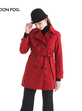 LONDON FOG/伦敦雾女装英伦风风衣外套翻领休闲百搭中长款春秋款