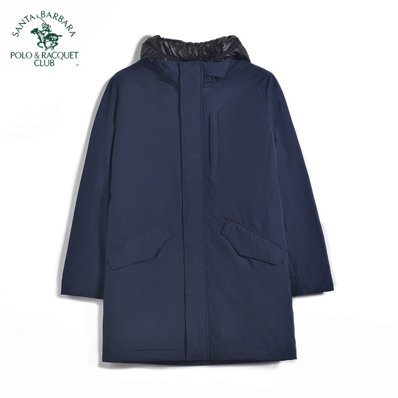 圣大保罗男装新款羽绒服保暖外套中长款休闲大码羽绒服PW19WJ819M