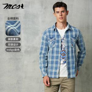 MCS万宝路男装长袖衬衫