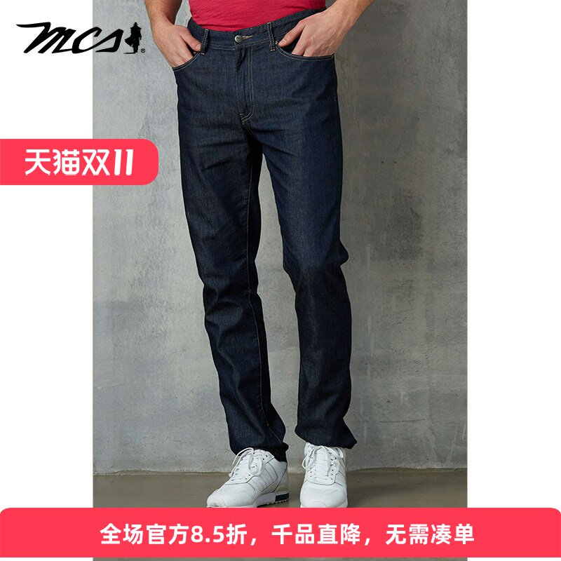 MCS万宝路男装棉麻春夏牛仔裤