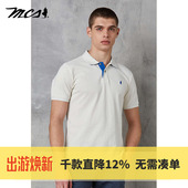 t恤纯棉休闲polo衫 MCS万宝路男装 短袖 男士 商务翻领上衣男百搭 夏季