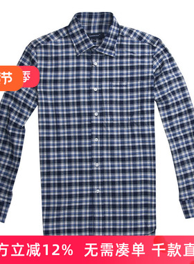 LONDON FOG/伦敦雾品质男装格子男士长袖衬衫商务男衬衣LW11WH026