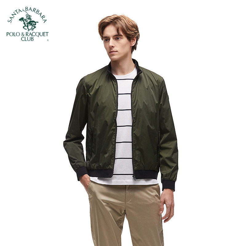 圣大保罗男装春秋薄款立领商务休闲单夹克男士中年外套PS21WJ026M