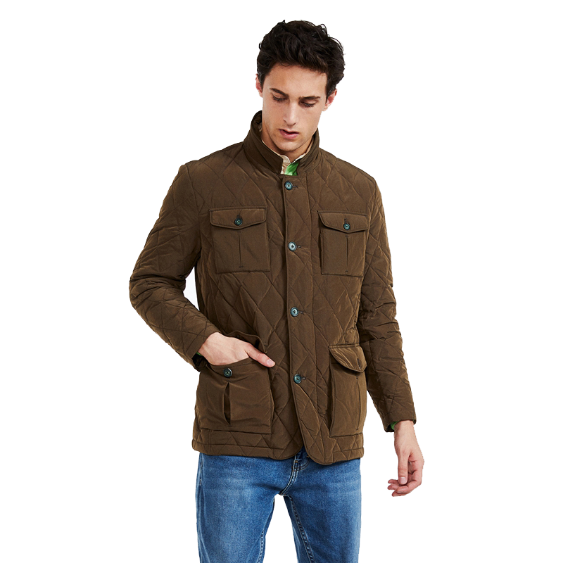 大码翻领中年休闲保暖羽绒服新品