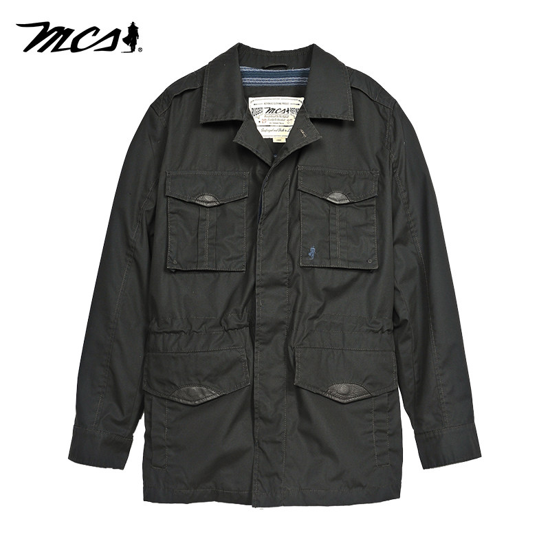 MCS万宝路男装专柜同款男士工装夹克多袋休闲翻领宽松中老年外套,男装,夹克,淘宝优惠券,粉丝福利购,淘宝优惠卷