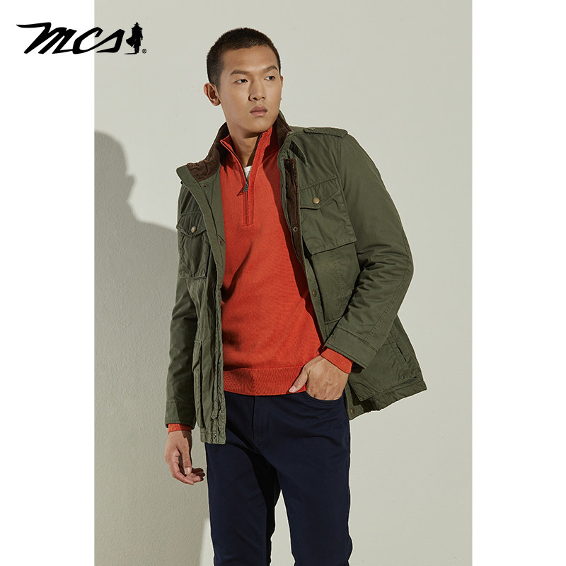 MCS万宝路男装棉服外套