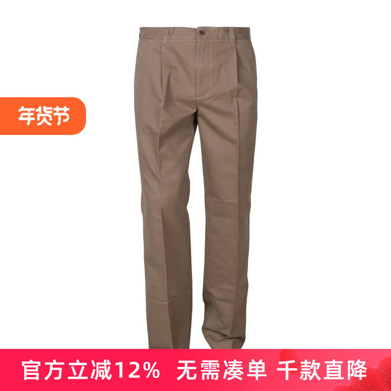 圣大保罗男装棉制单褶大码商务工装裤休闲裤 秋冬款长裤PW12WP101