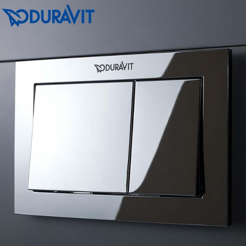 杜拉维特挂墙壁挂式马桶配件 暗装隐藏水箱面板 放水按键排水开关