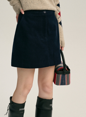 DIGBUTY慵懒的季节'灯芯绒半身裙秋冬新款显瘦裙子a字百搭短裙女