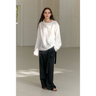 清透天絲 上衣女 Maou 罩衫 百搭防曬薄襯衫 長(zhǎng)袖 Create 原創(chuàng)夏季