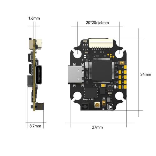 iFlight翼飞 Borg 5S 飞控 60R电调 4-8S 竞速飞塔内置ELRS接收机