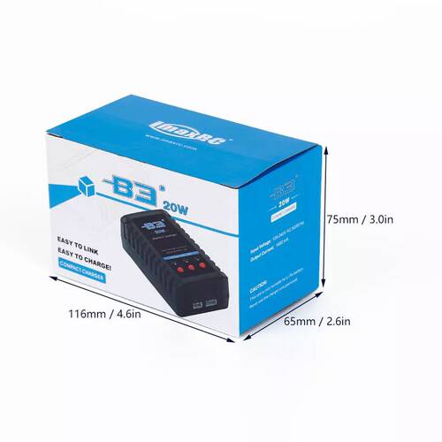HOTRC 20w大功率B3航模锂电池平衡充电器2s 3s 7.4v 11.1v快速10W