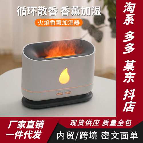 香薰机厕所火焰七彩加湿器充电精