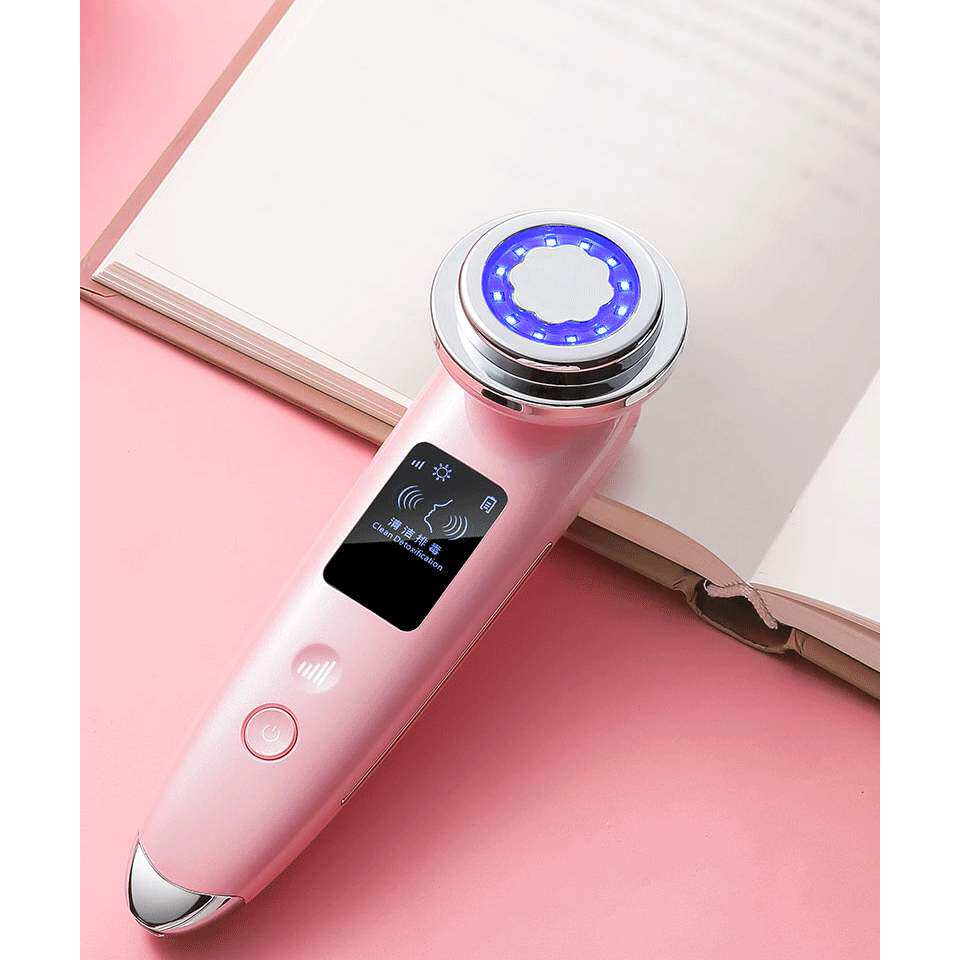 家用彩光导入仪温热脸部按摩清洁器面部振动按摩仪电子美容仪