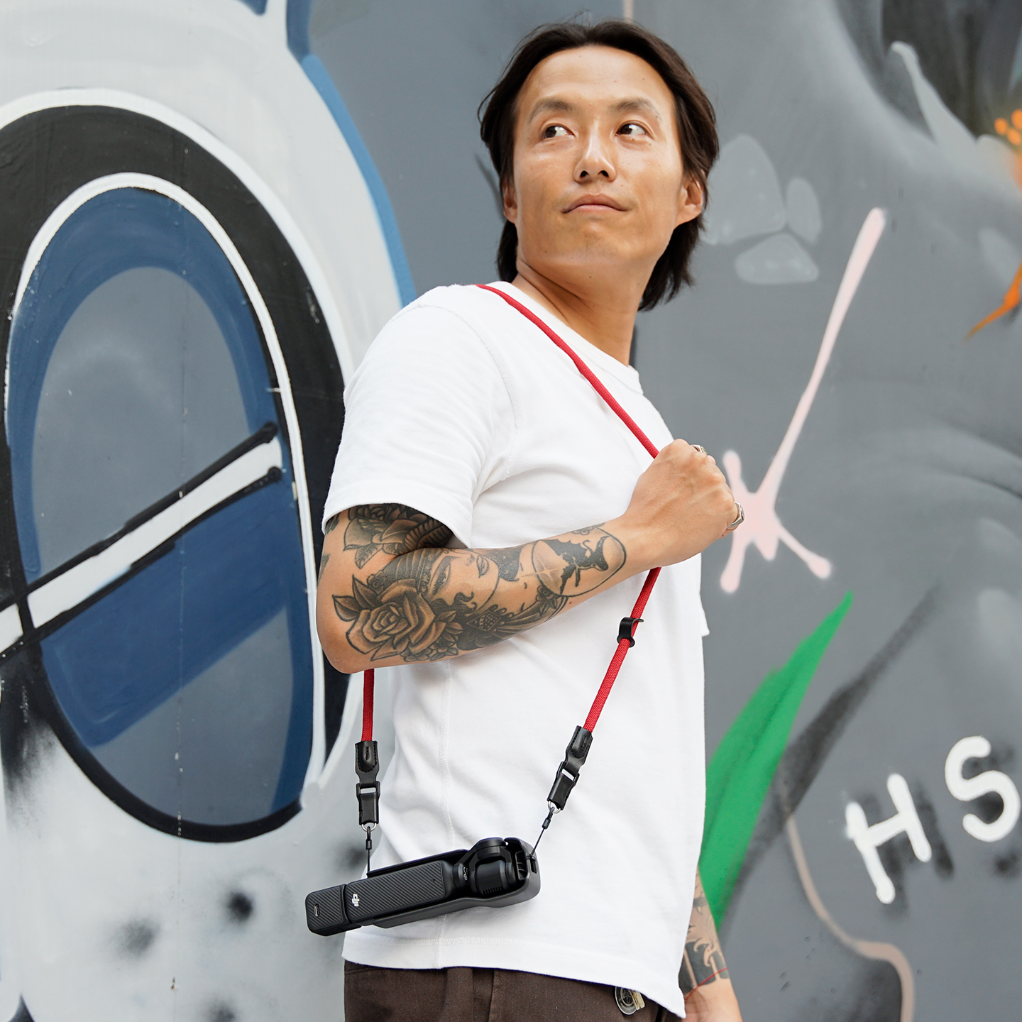 适用大疆Osmopocket3相机斜挎绳