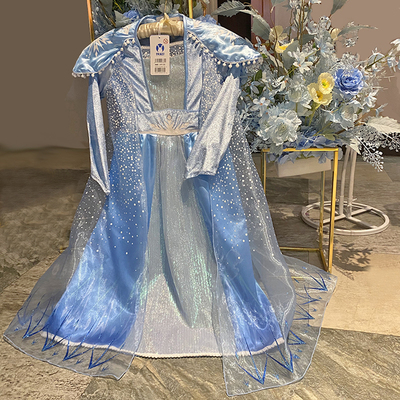 迪士尼公主礼服裙艾莎冰雪奇缘