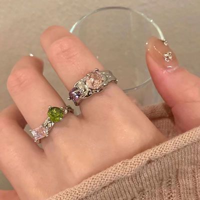 ins彩锆戒指ins甜酷女