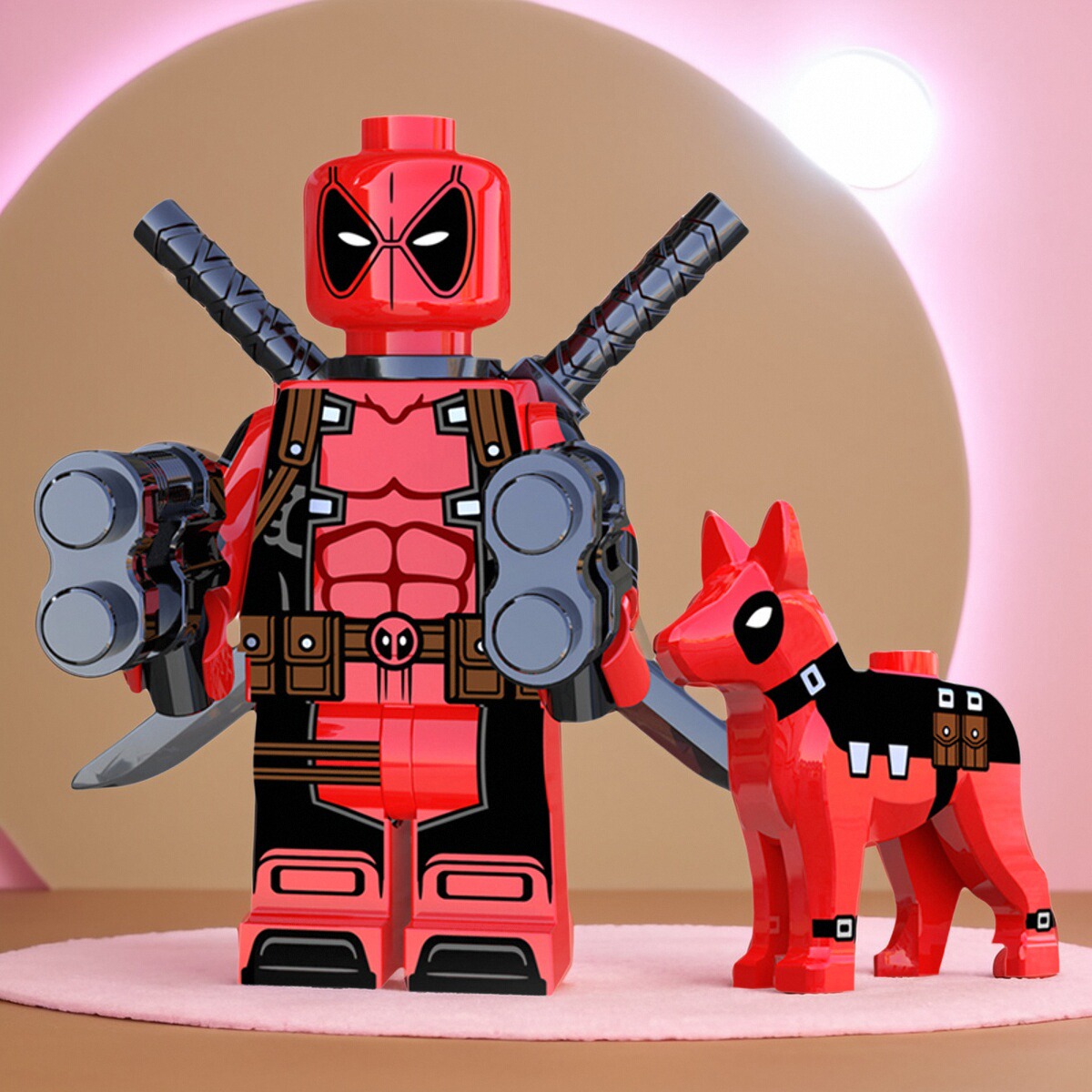 漫威XP226死侍狗X战警第三方益智手办拼装男孩子积木人仔玩具礼物