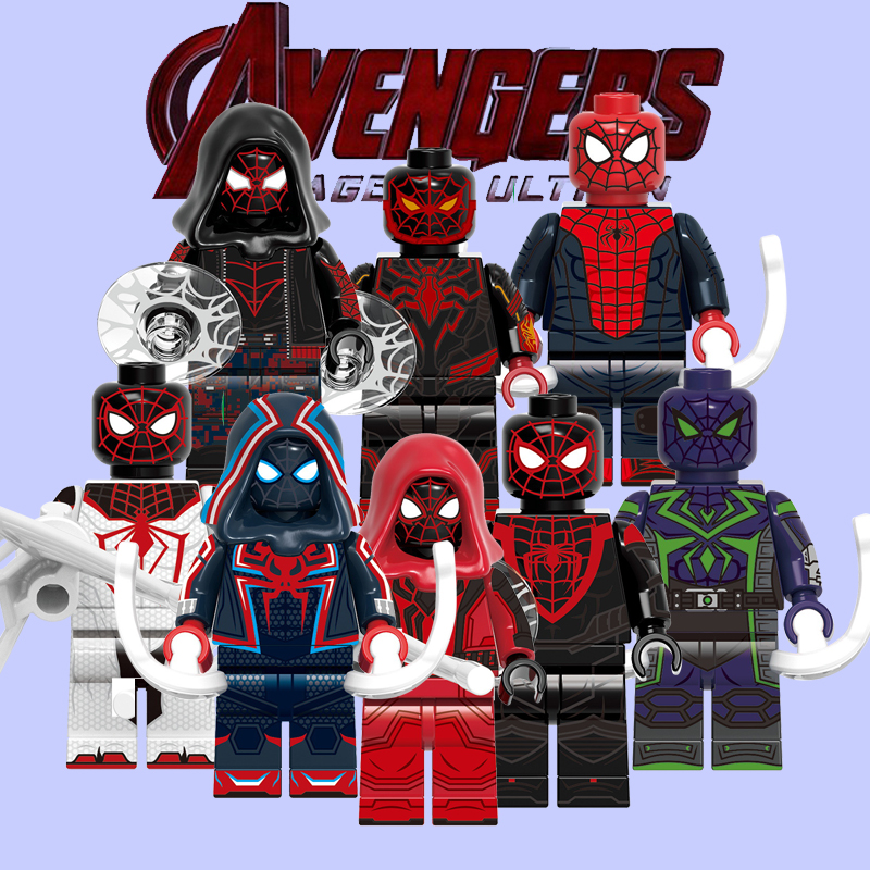 G0120经典格温蜘蛛侠纵横宇宙迈尔斯第三方儿童拼装积木人仔玩具