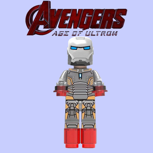 欣宏032托尼斯塔克钢铁侠MK40绝版第三方儿童积木人仔拼装玩具