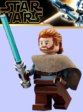 星球大战儿童人仔积木玩具 w1224 KM66044本克诺比 75336 75337