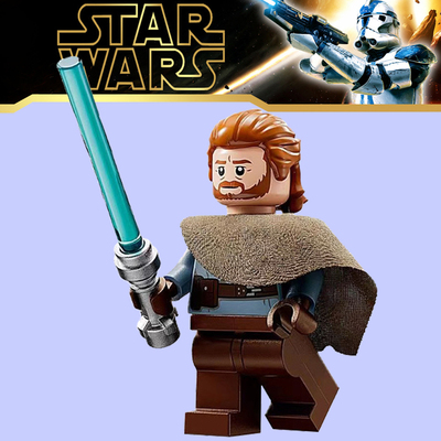 星球大战儿童人仔积木玩具 w1224 KM66044本克诺比 75336 75337