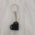 Black Heart Shaped Keychain