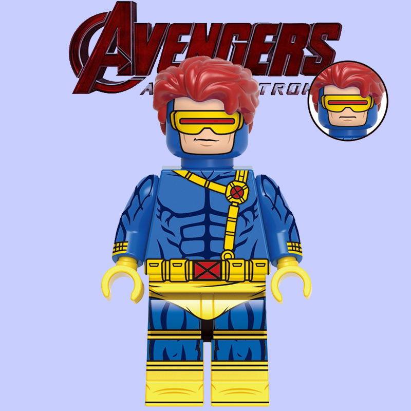 漫威X战警超级英雄积木人仔GH0520镭射眼第三方儿童益智拼装玩具