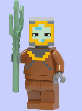 我的世界人偶公仔模型积木G0033潜水员益智拼装玩具21180玩具